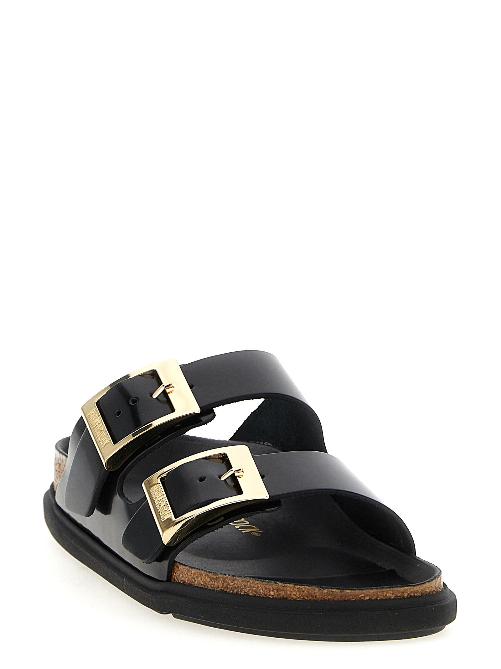 Arizona Droplet Buckle sandals Black Calfskin Leather (bos Taurus)