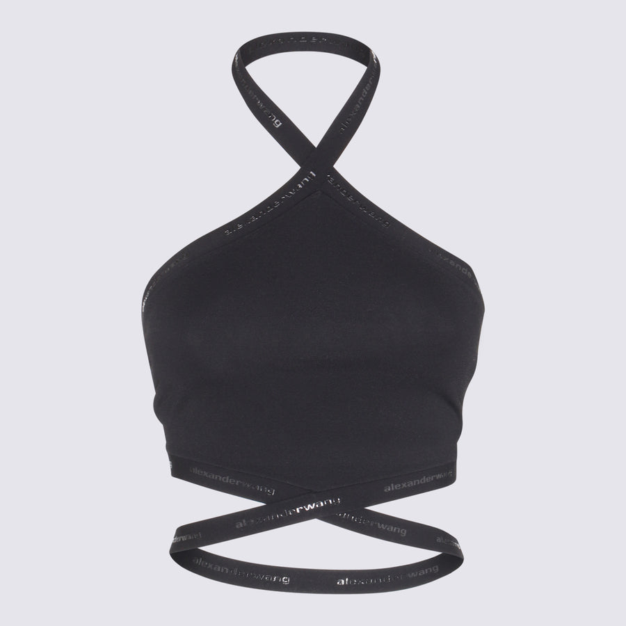 Alexander Wang 53% Viscose bodysuit in black