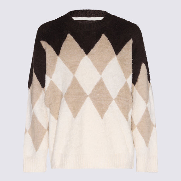 Sacai 100% Cotton sweater in brown