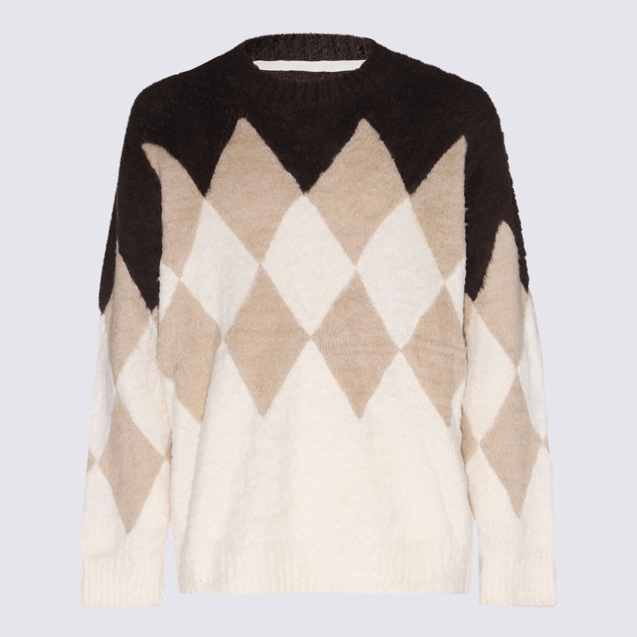 Sacai 100% Cotton sweater in brown