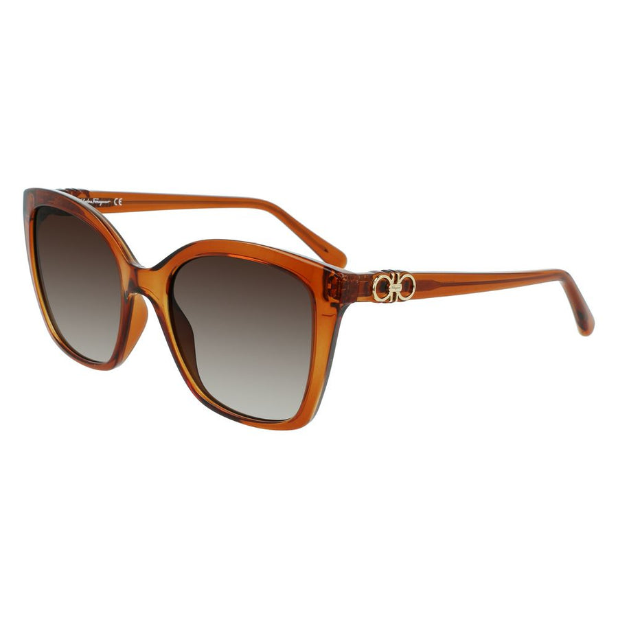 Ferragamo FESF1026S261AC Injected acetate sunglasses in brown