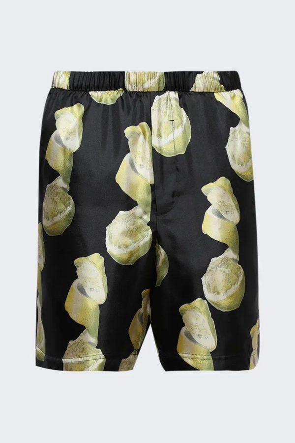 Givenchy Formal Elasticated Shorts_black-Yellow Black,yellow Clothing