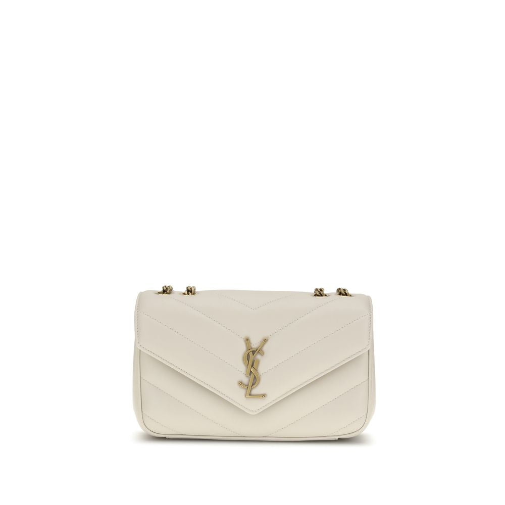 Saint Laurent 100% Lambskin shoulder bag in beige