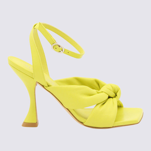 Stuart Weitzman Nappa leather sandal in yellow