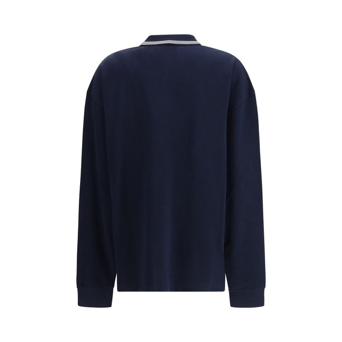 Miu Miu 100% Cotton polo shirt in navy — view 2
