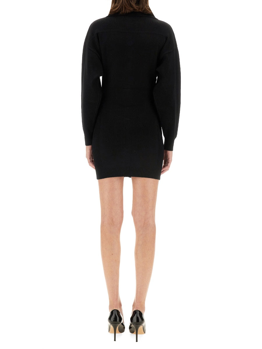Mini Dress Black Viscose