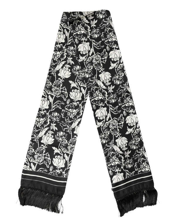 Dolce & Gabbana 100% Silk scarf in black