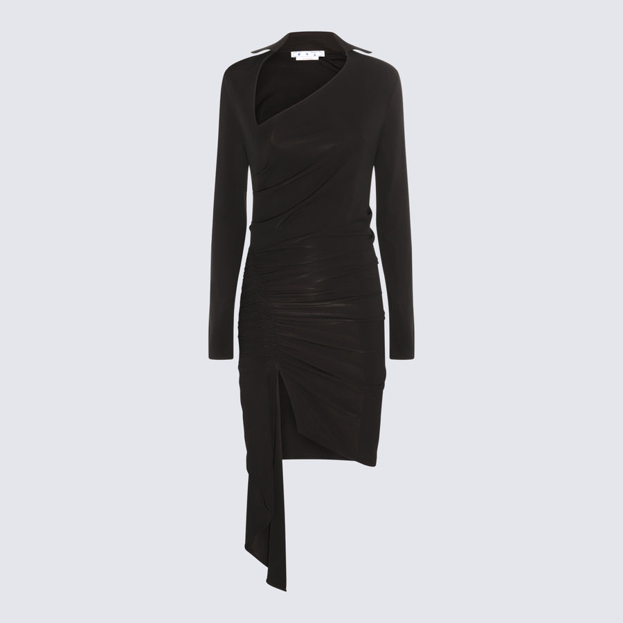 Off-White 95% Viscose dress in black