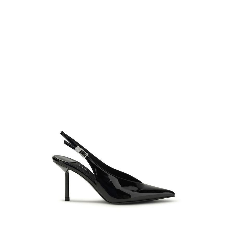 Le Silla 100% Calf Leather Bos Taurus slingback pump in black