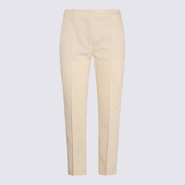 Sportmax 97% Cotton trousers in beige