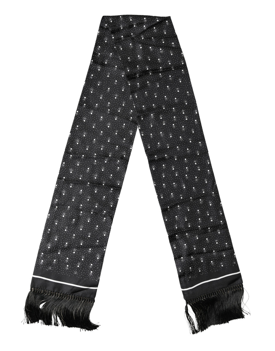 Dolce & Gabbana 100% Silk scarf in black