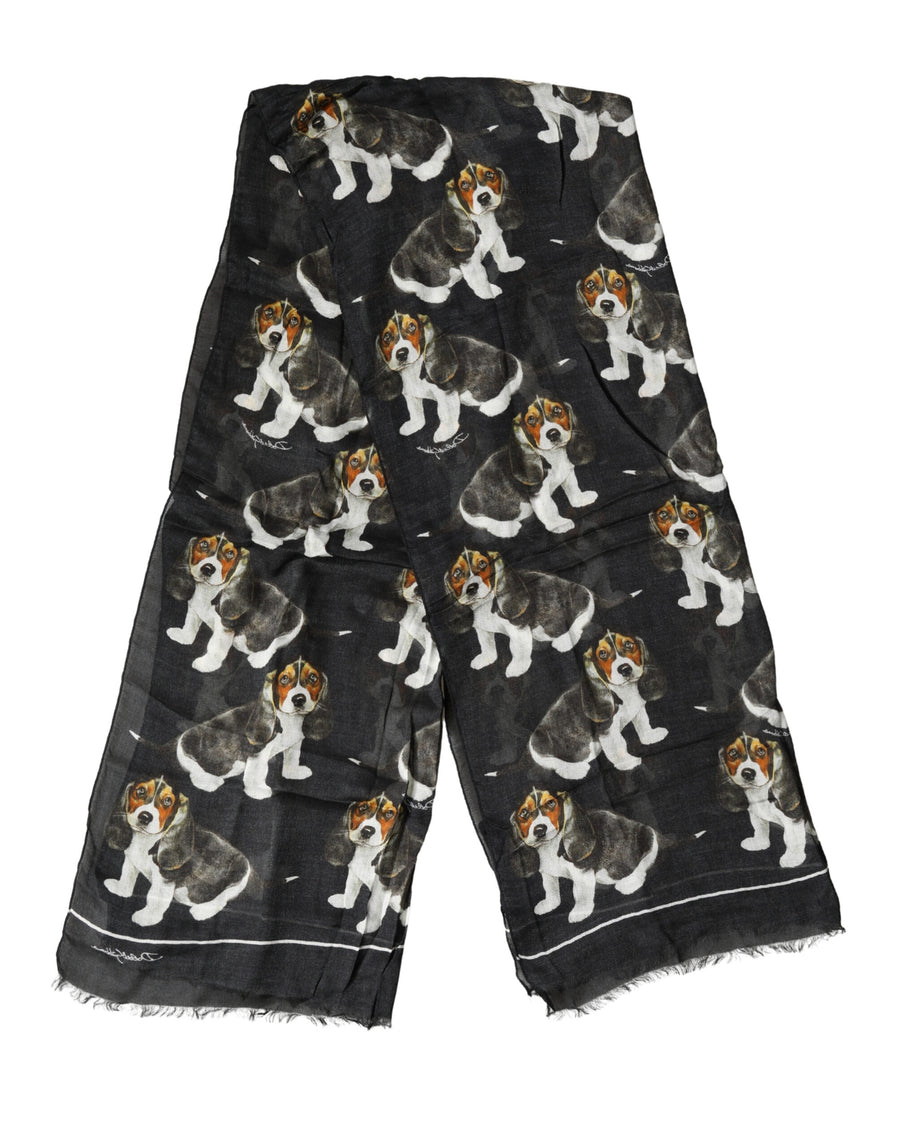 Dolce & Gabbana 90% Modal scarf in black