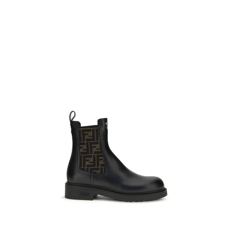 Fendi 100% Calf Leather Bos Taurus ankle boot in black