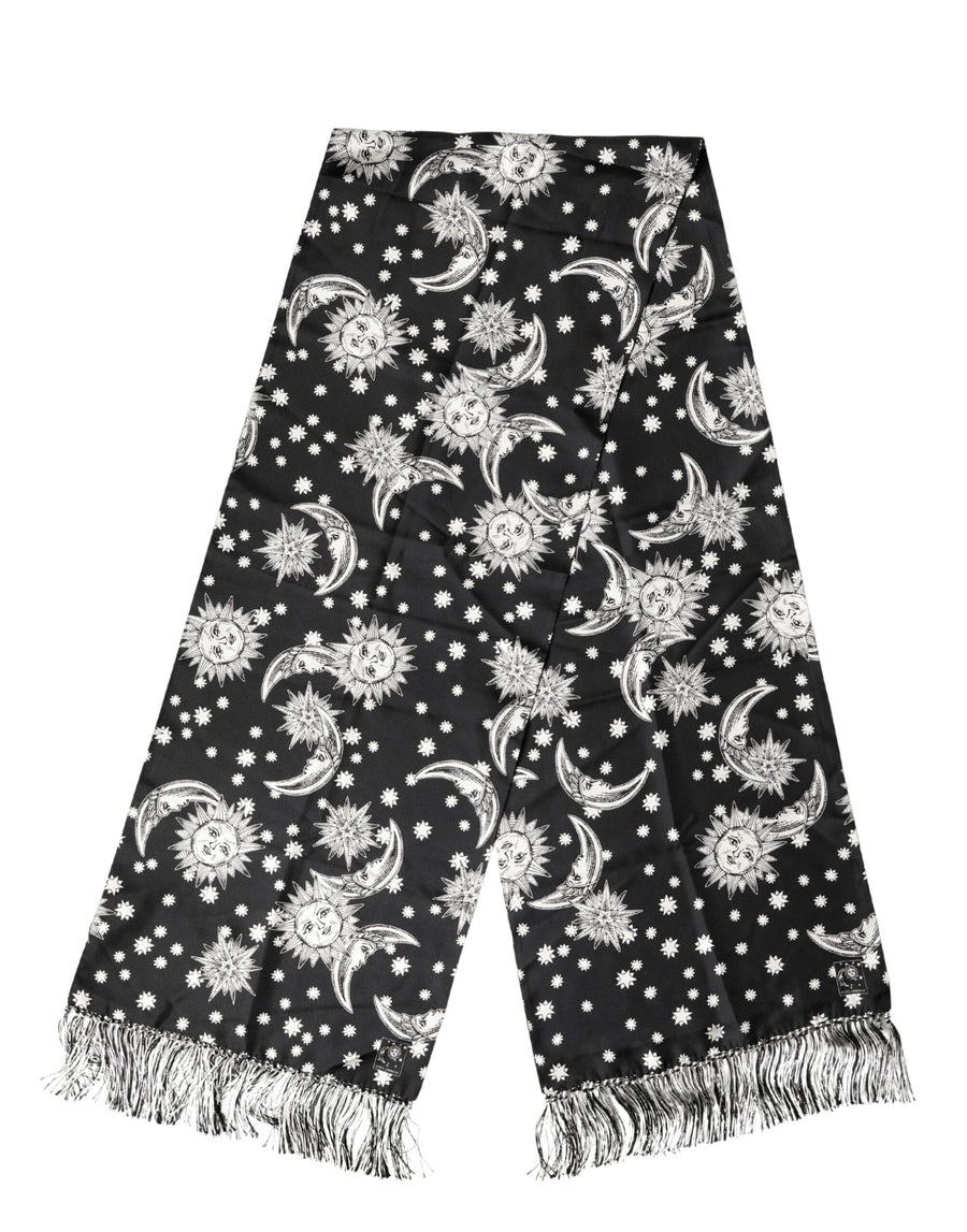 Dolce & Gabbana 100% Silk scarf in black
