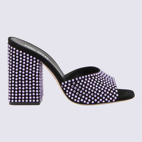 Paris Texas Suede sandal in black