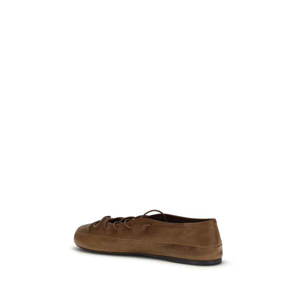 Miu Miu Upper: 100% Lamb Ovis Aries ballet flat in brown — view 3