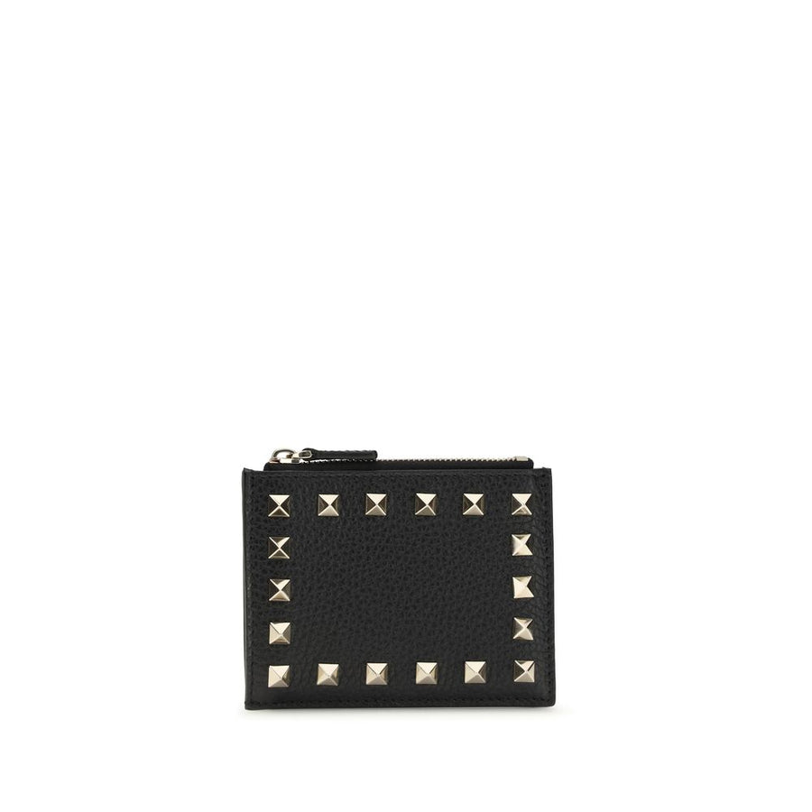 Valentino Garavani 100% Calf Leather Bos Taurus card case in black