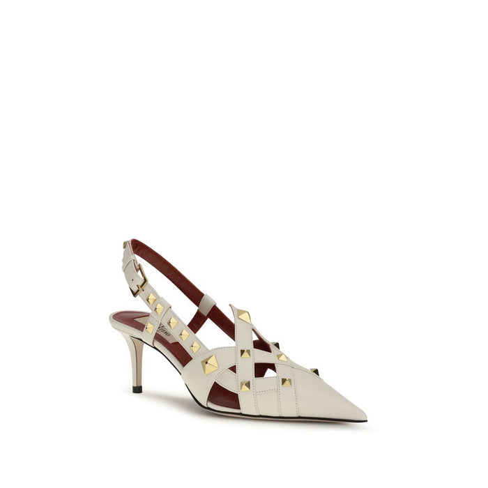 Valentino Garavani Upper: 100% Goatskin; Sole: 100% Calf Leather pump in beige — view 2