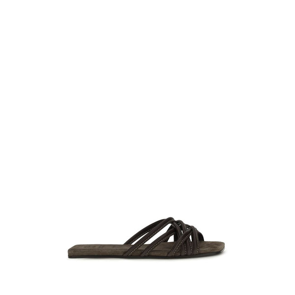 Brunello Cucinelli 100% Calf Leather Bos Taurus sandals in brown