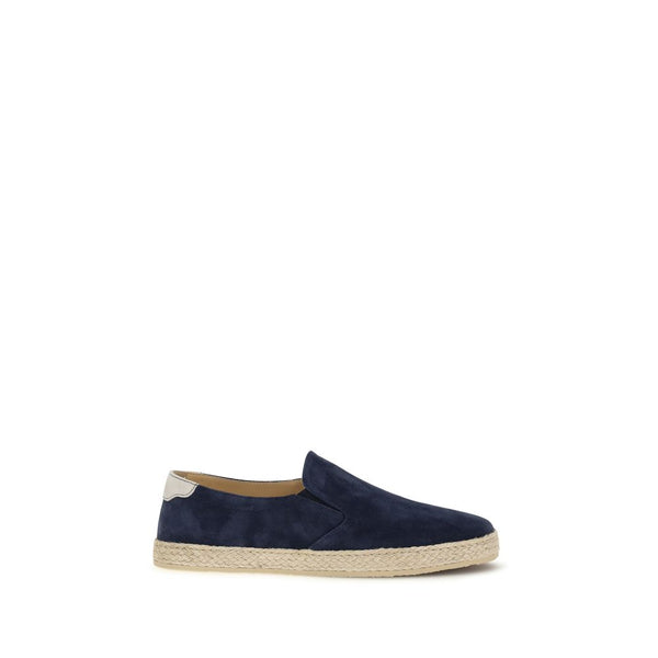 Brunello Cucinelli Upper: 100% Calf Leather Bos Taurus; Sole: 100% Rubber espadrille flat in navy