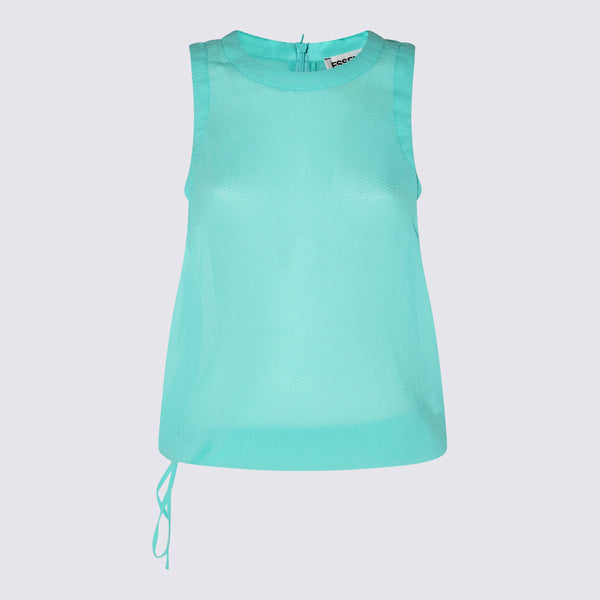 Essentiel Antwerp 100% Polyester tank top in turquoise