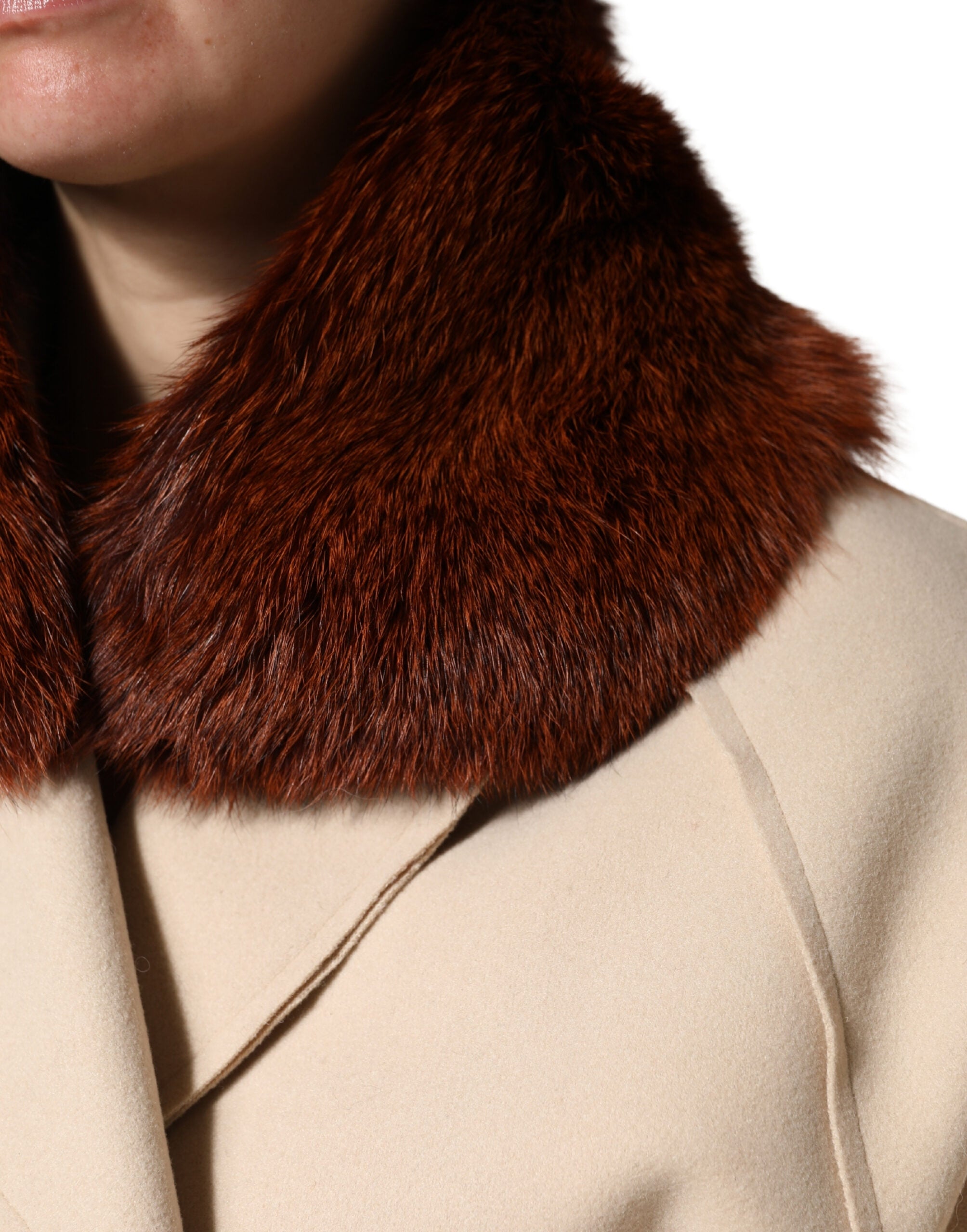 Dolce & Gabbana Mink Fur scarf in brown — view 4