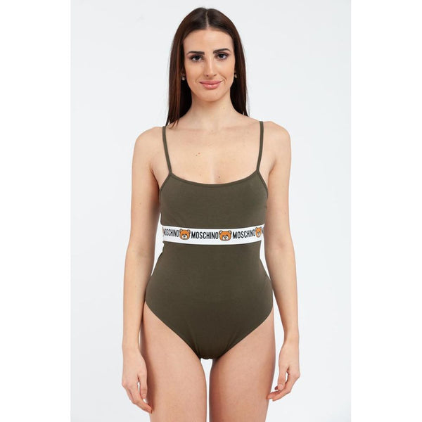 Moschino 92% Cotton bodysuit in green