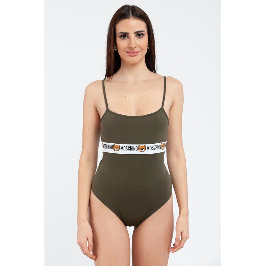 Moschino 92% Cotton bodysuit in green