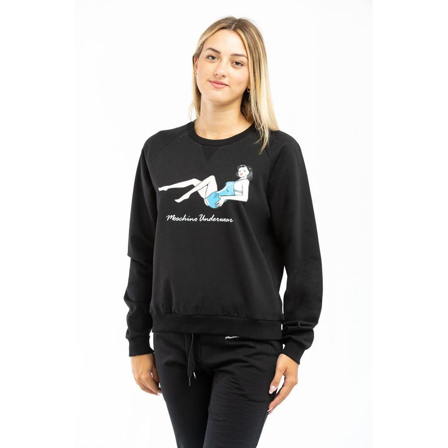 Moschino 95% Cotton sweatshirt in black