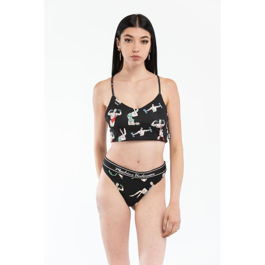 Moschino 70% Polyester tank top in black