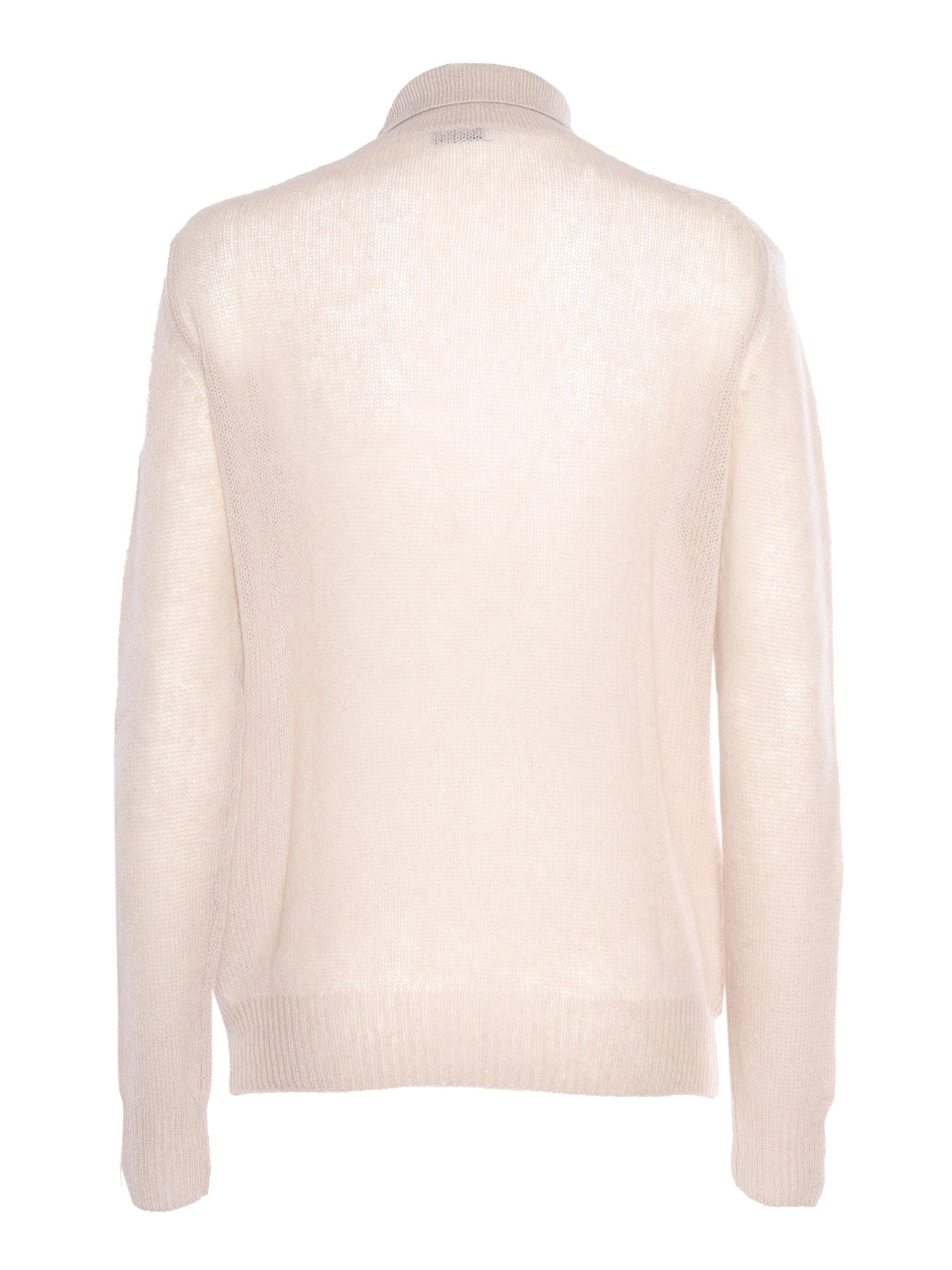 T Neck Pullover Beige Cashmere Turtleneck