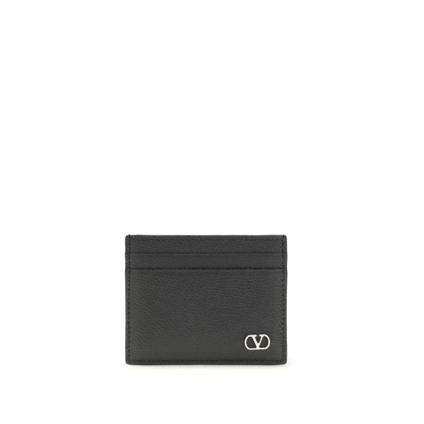 Valentino Garavani 100% Calf Leather Bos Taurus card case in black