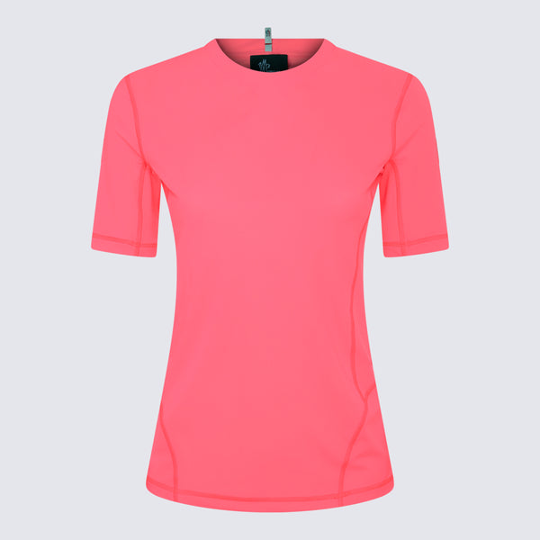 Moncler Grenoble 74% Polyamide t-shirt in pink
