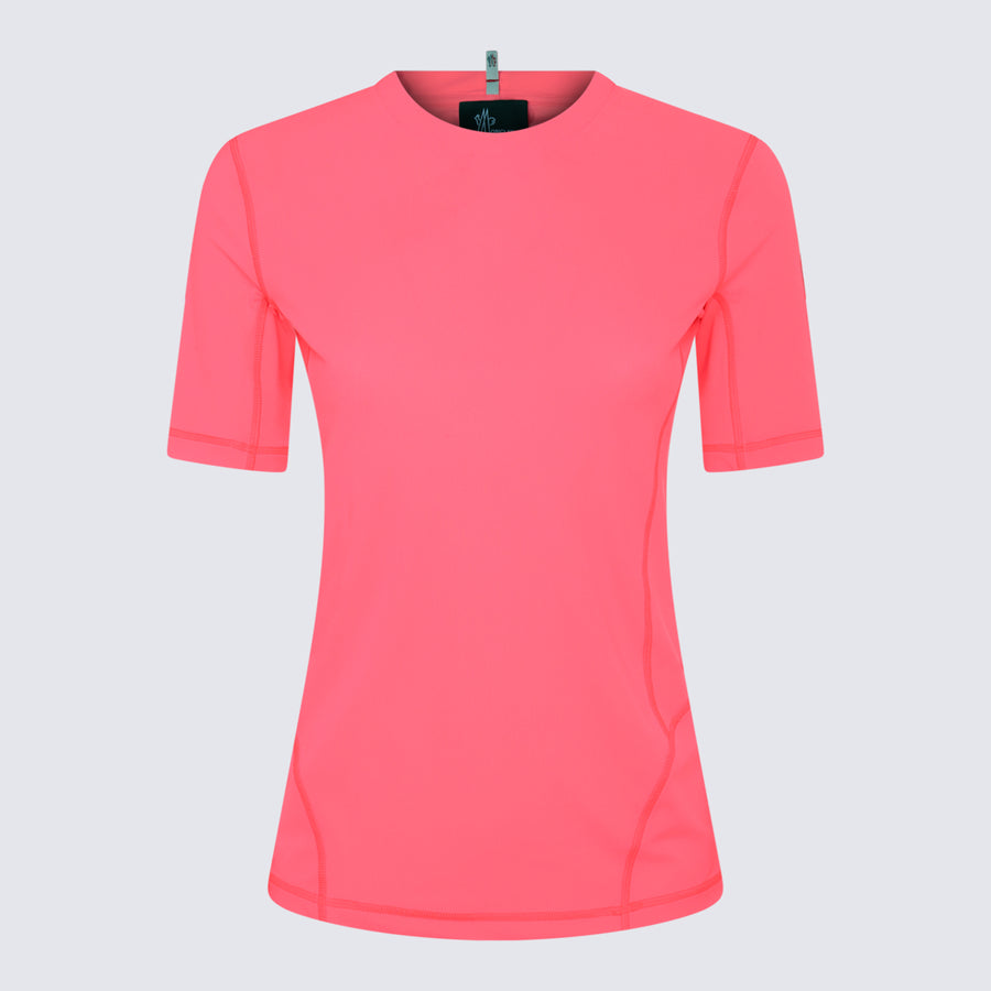 Moncler Grenoble 74% Polyamide t-shirt in pink