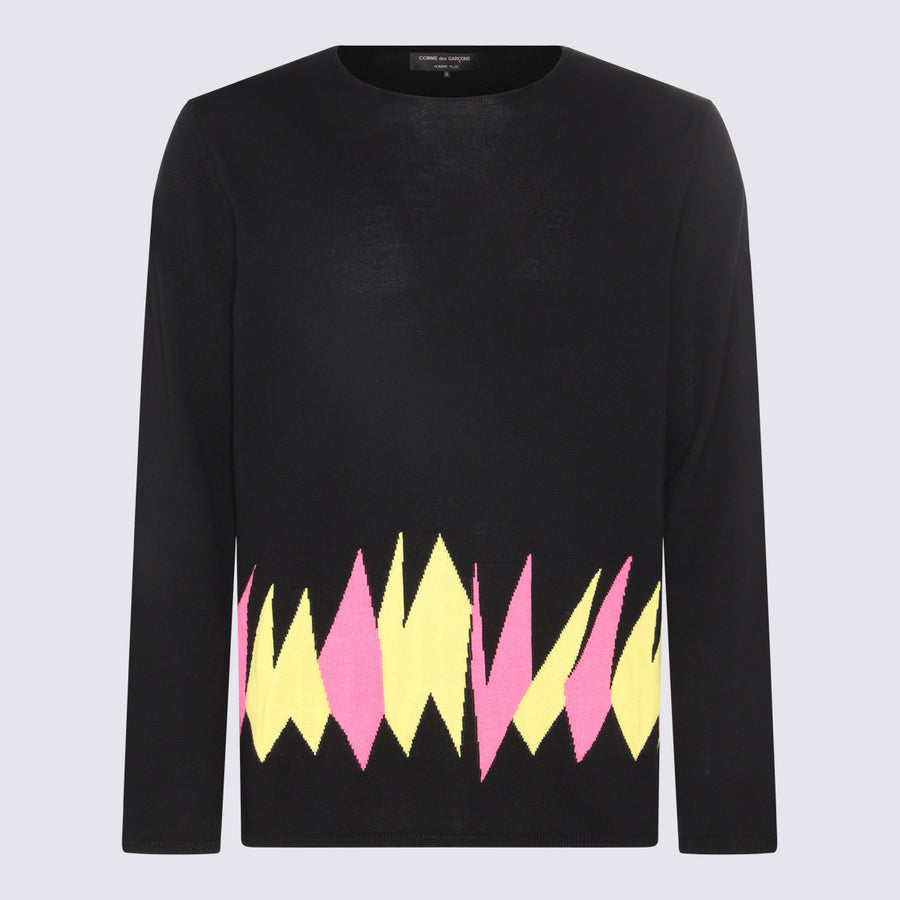 Comme Des Garcons Homme Plus 90% Wool sweater in black