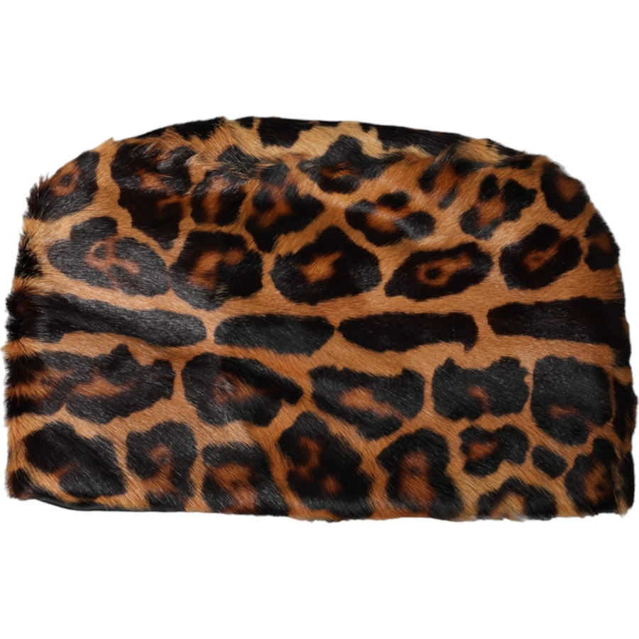 Dolce & Gabbana HAT9555 100% Lamb Leather; Lining: 97% Polyester bucket hat in brown