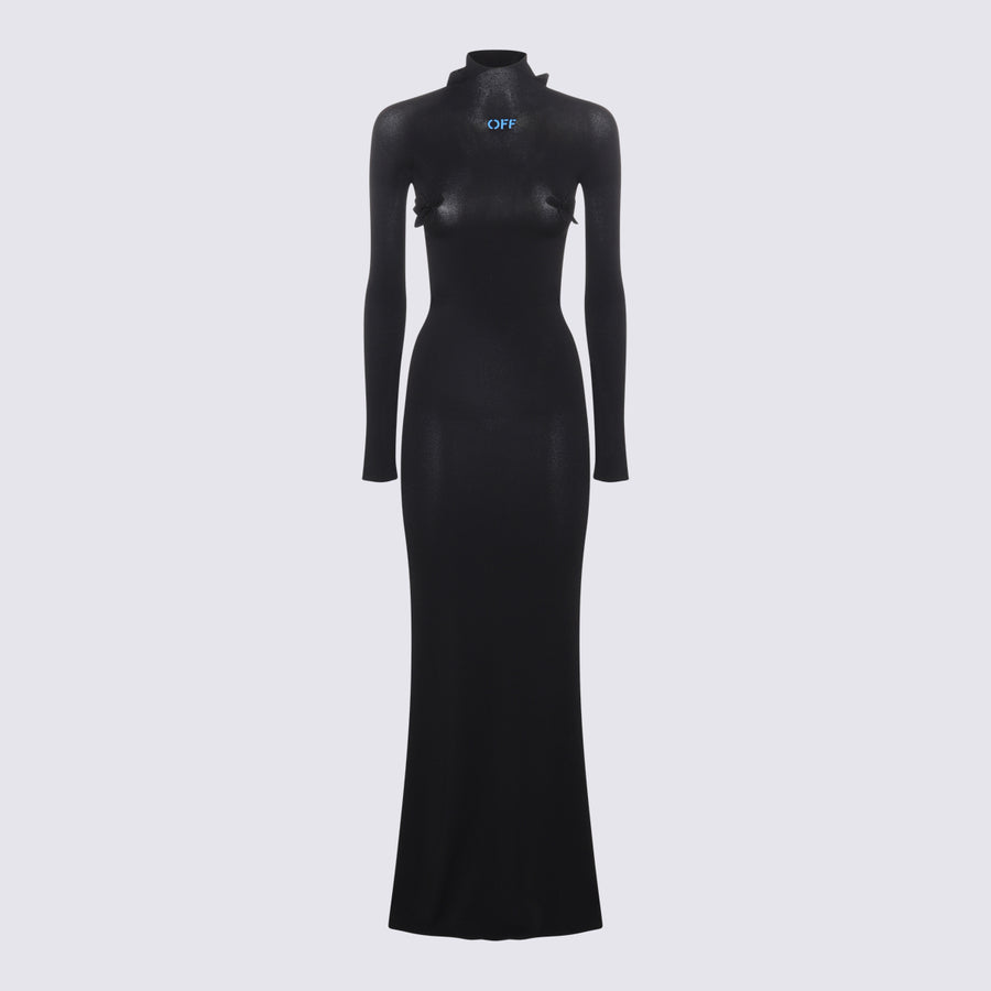 Off-White 83% Viscose dress in black