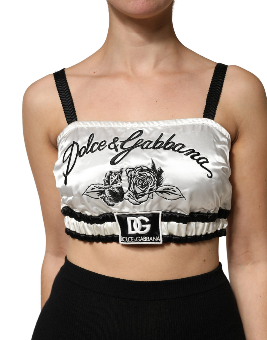 Dolce & Gabbana 67% Silk crop top in white