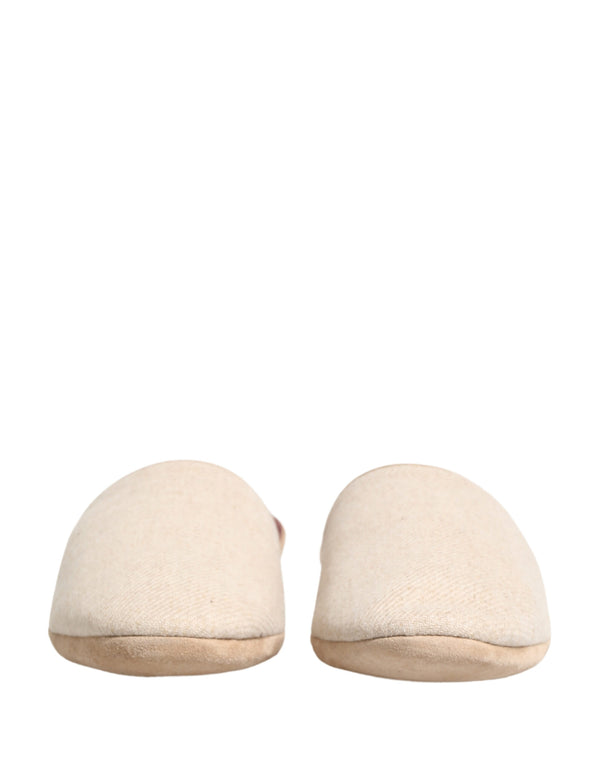 Dolce & Gabbana Shetland Wool slipper in beige