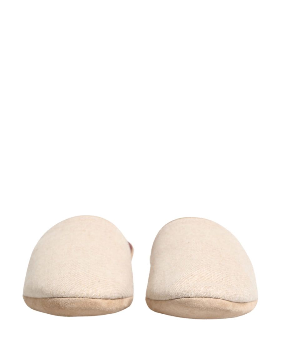 Dolce & Gabbana Shetland Wool slipper in beige