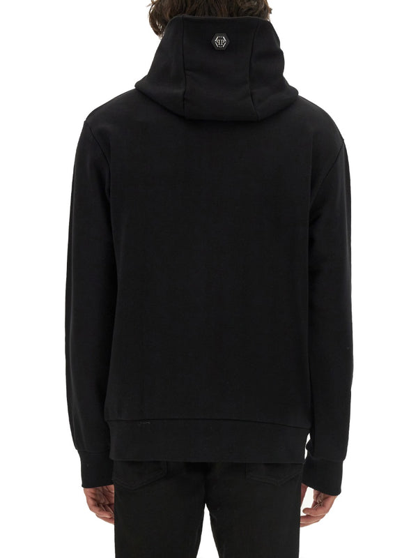 Logo Sweatshirt Black Cotton Sweatshirts