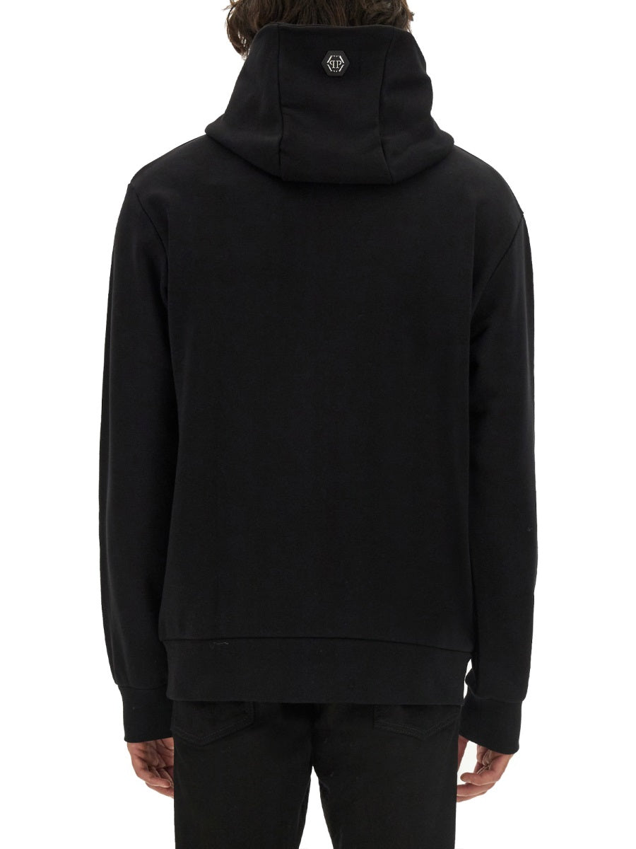 Logo Sweatshirt Black Cotton Sweatshirts