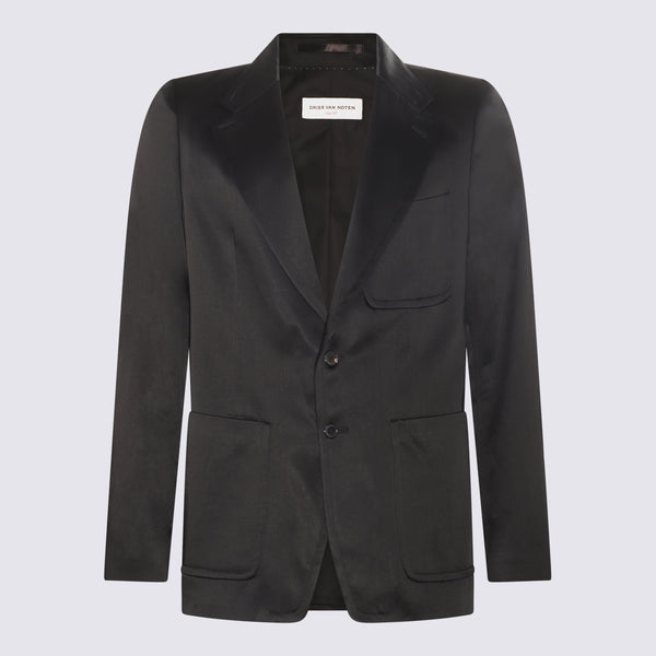 Dries Van Noten 57% Cotton blazer in black