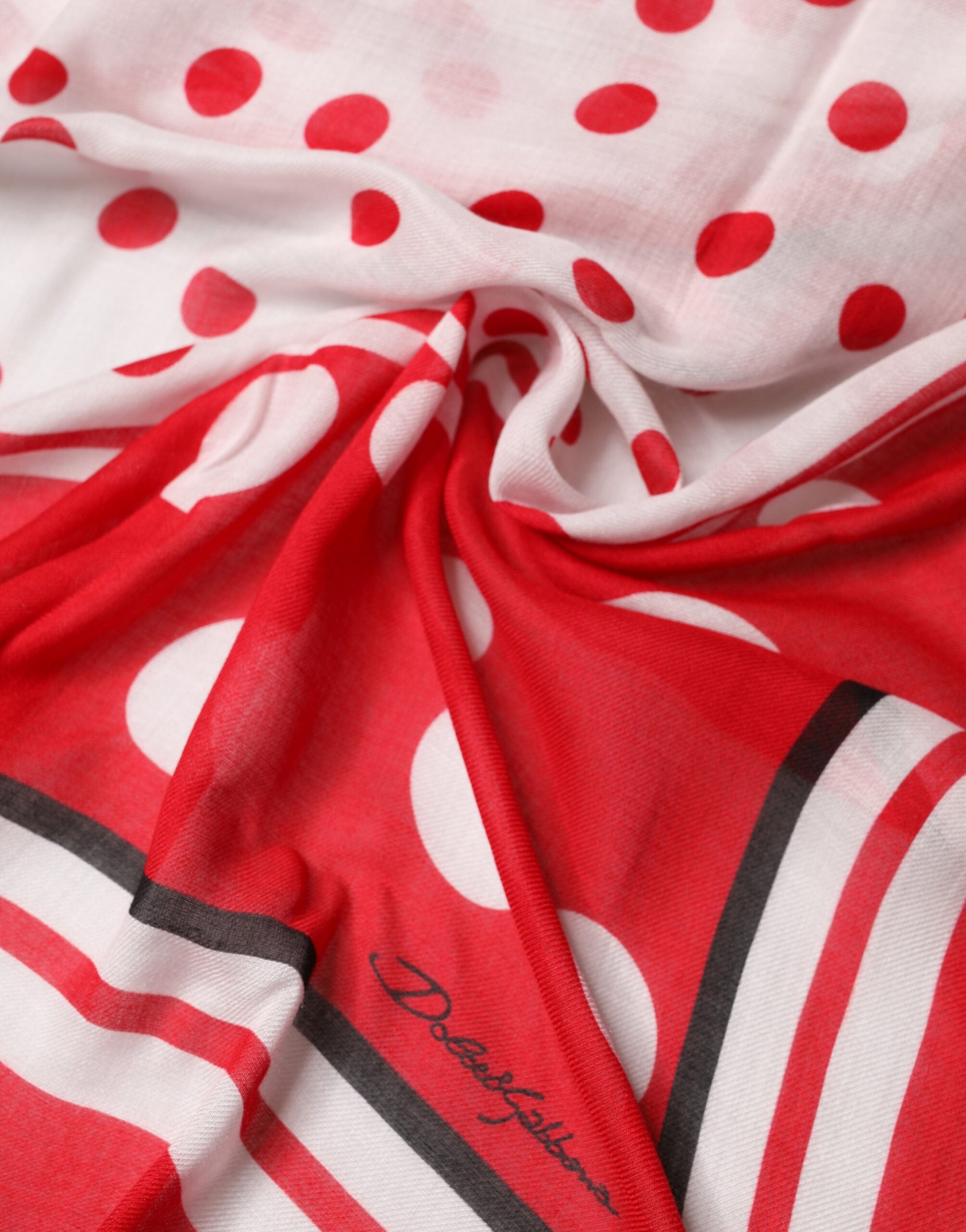 Dolce & Gabbana 90% Modal scarf in red — view 4