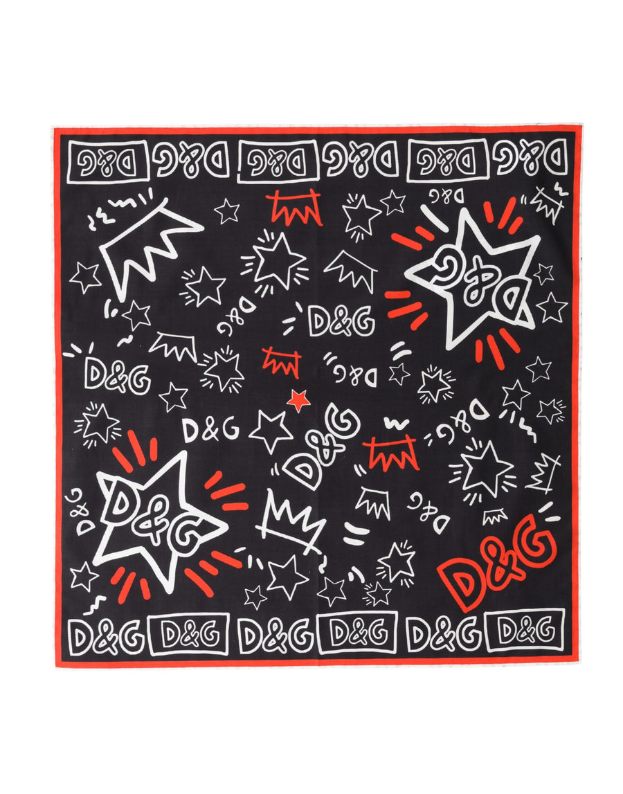 Dolce & Gabbana 100% Cotton scarf in black