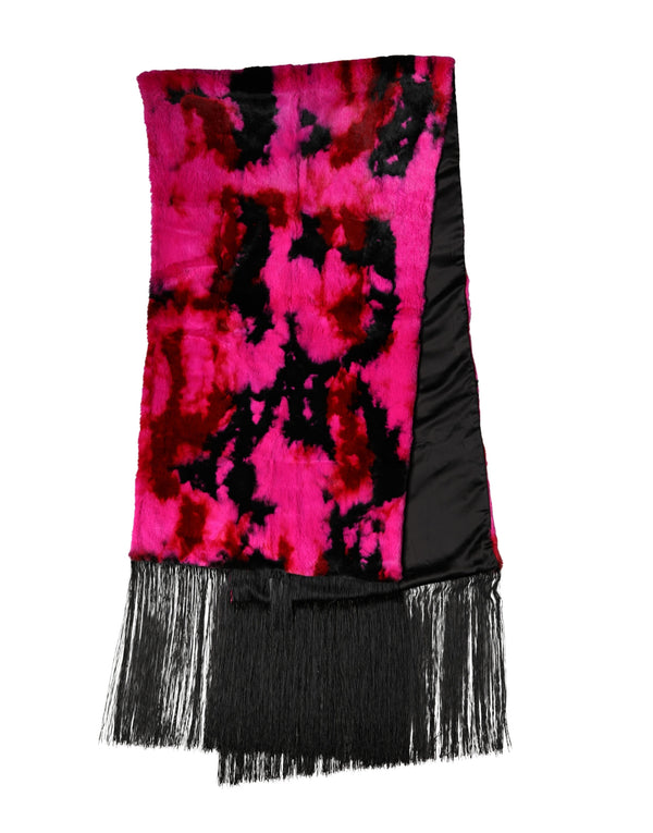 Dolce & Gabbana Rabbit Faux Fur scarf in pink