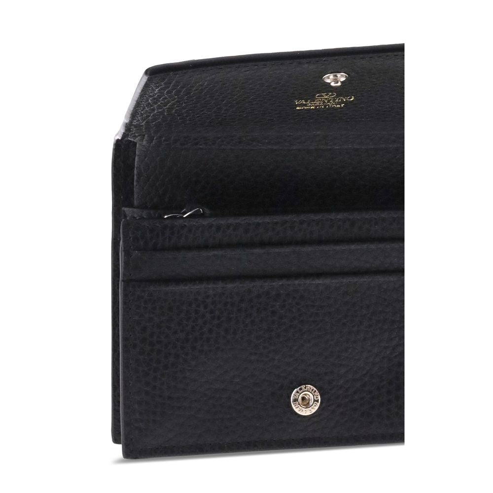 Valentino Garavani 100% Calf Leather Bos Taurus wallet in black — view 3