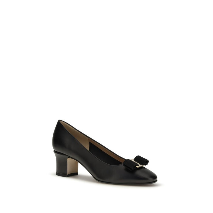 Ferragamo 100% Calf Leather Bos Taurus heel in black — view 2