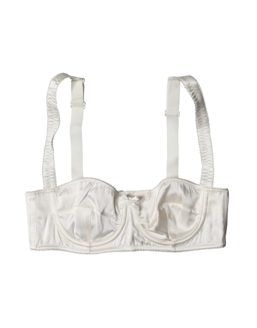 Dolce & Gabbana 94% Silk bra in white