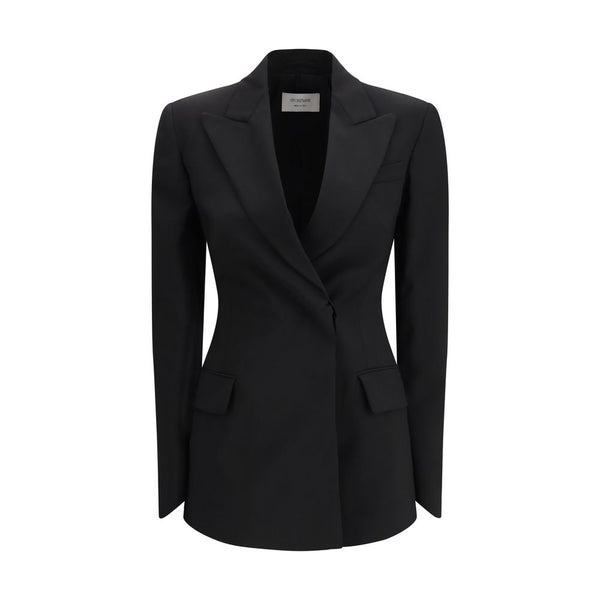 Max Mara 100% Fleece Wool blazer in black